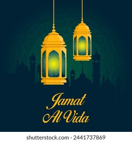 Jamat Al Vida illustration vector background. Vector eps 10