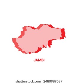 Jambi Map - World Map International vector template. Indonesia region silhouette vector illustration