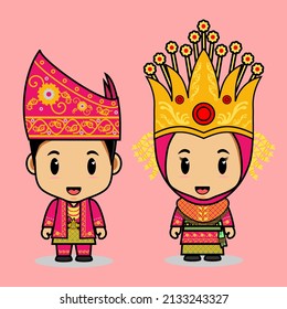 Jambi traditional clothes,for weddings or traditional events, from Indonesia