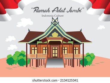 Jambi traditional house in Indonesia