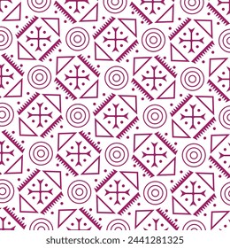 Jamdani saree border pattern design. Bangladesh and Indian original Traditional saree design patterns. Folk seamless fabric vector pattern design.