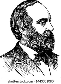 James A. Garfield, Vintage-Illustration