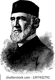 James Buchanan Eads 1820 to 1887 he was an American civil engineer and inventor holding more than 50 patents vintage line drawing or engraving illustration