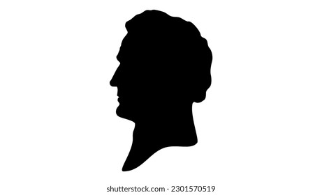 James Buchanan silhouette, high quality vector