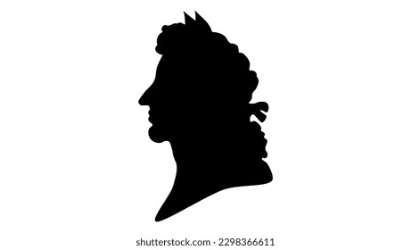 James II of England silhouette, high quality vector