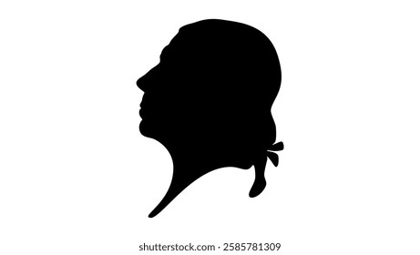 James Madison Silhouette, High Quality Vector