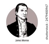 James Monroe is an American politician and statesman, the fifth President of the United States; lawyer, diplomat, one of the Founding Fathers of the United States. Member of the Democratic-Republican 
