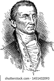 James Monroe, gravierte Vintage-Illustration