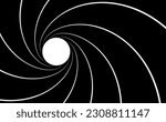 James rifled gun barrel grooves. Horizontal background, vector pattern, rifled channels.