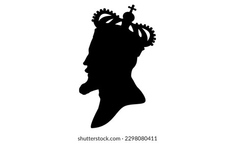 James VI und I Silhouette, hochwertiger Vektorgrafik