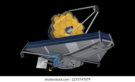 Ilustración del telescopio espacial James Webb (JWST)