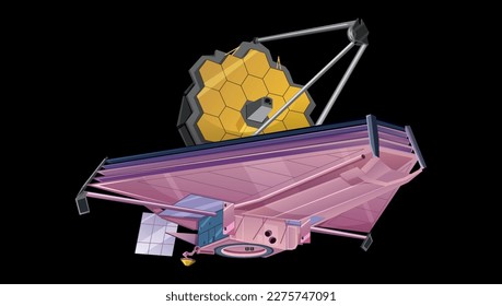 Ilustración del telescopio espacial James Webb (JWST)