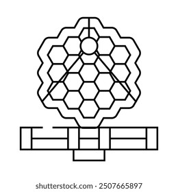james webb space telescope line icon vector. james webb space telescope sign. isolated contour symbol black illustration