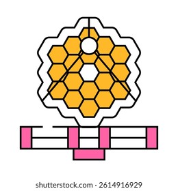 james webb space telescope line icon vector. james webb space telescope sign. isolated symbol illustration