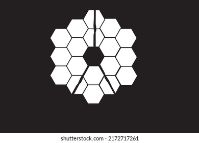 El telescopio James Webb Mirrors Alineó: Espacio telescopio de Webb Telescope    Ilustración del vector