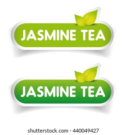 Jamine Tea sign label vector