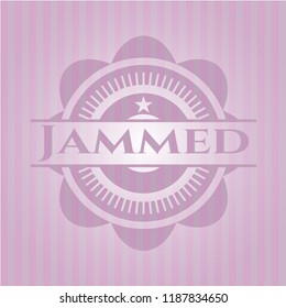 Jammed retro pink emblem