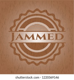 Jammed wood icon or emblem