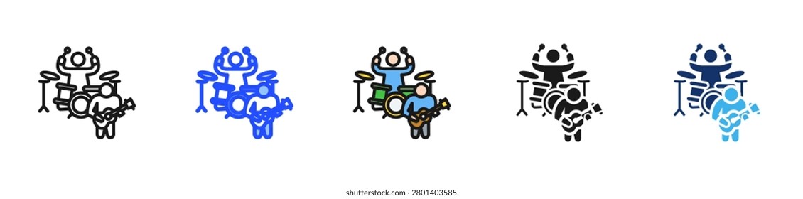 Jamming Spot Icon Collection With Multiple Styles