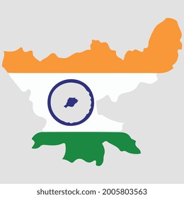Jammu Cachemira vector del estado indio