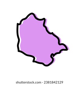 Ilustración del mapa de vectores del estado indio de Jammu y Cachemira
