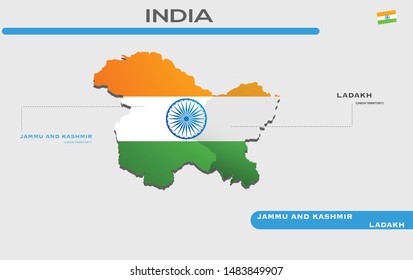 Jammu Kashmir Ladakh Map ( Union Territories Of India)