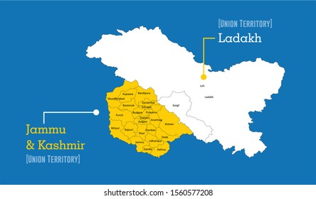 Jammu & Kashmir And Ladakh New Map