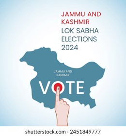 Jammu and Kashmir Lok Sabha Elections India 2024 Creative Vector India Elections