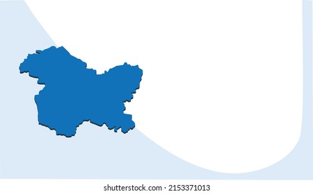 Jammu And Kashmir Map Vector Design