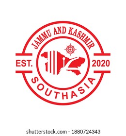 vector de mapa de jammu y cachemira, logotipo de india