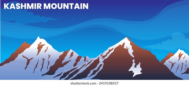 jammu kashmir travel tourism beautiful mountain landscape vector