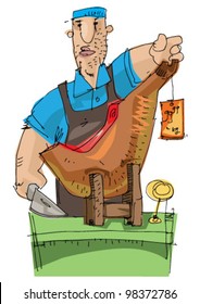 jamon - cartoon - butcher