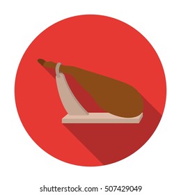 Jamon icon in flat style isolated on white background. Meats symbol stock vector illustration
