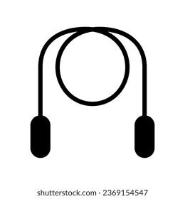 Jamping Rope glyph vector icon isolated. Jumping Rope stock vector icon for web, mobile app and ui design