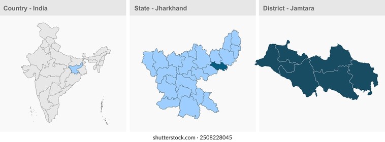 Mapa del distrito de Jamtara (Estado de Jharkhand, República de la India), Distrito de Jamtara, Estado de Jharkhand, República de la India, Gobierno de Jharkhand, Territorio de la India, India oriental, política, aldea, turismo