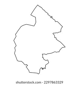 Jamtland county map, province of Sweden. Vector illustration.