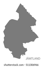 Jamtland Sweden Map grey