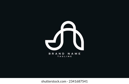 JAN, JA, AJ, Resumen diseño inicial de logotipo de letra monograma