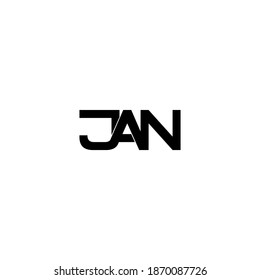 jan letter original monogram logo design