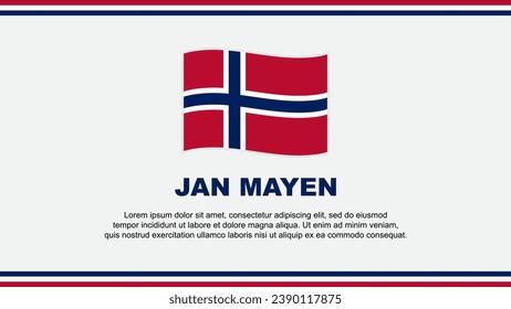 Jan Mayen Flag Abstract Background Design Template. Jan Mayen Independence Day Banner Social Media Vector Illustration. Jan Mayen Design
