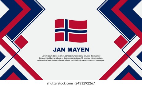 Jan Mayen Flag Abstract Background Design Template. Jan Mayen Independence Day Banner Wallpaper Vector Illustration. Jan Mayen Banner