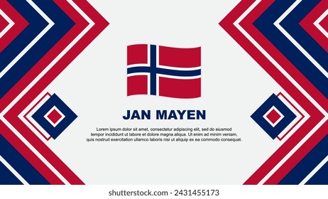 Jan Mayen Flag Abstract Background Design Template. Jan Mayen Independence Day Banner Wallpaper Vector Illustration. Jan Mayen Design