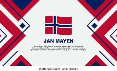 Jan Mayen Flag Abstract Background Design Template. Jan Mayen Independence Day Banner Wallpaper Vector Illustration. Jan Mayen Illustration