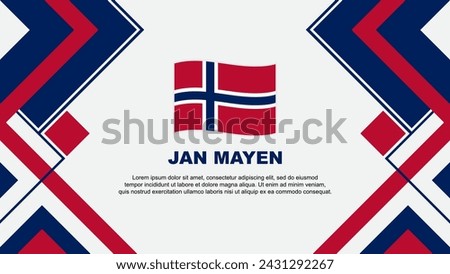 Jan Mayen Flag Abstract Background Design Template. Jan Mayen Independence Day Banner Wallpaper Vector Illustration. Jan Mayen Banner