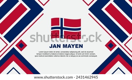 Jan Mayen Flag Abstract Background Design Template. Jan Mayen Independence Day Banner Wallpaper Vector Illustration. Jan Mayen Flag