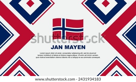 Jan Mayen Flag Abstract Background Design Template. Jan Mayen Independence Day Banner Wallpaper Vector Illustration. Jan Mayen Independence Day
