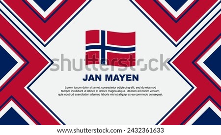 Jan Mayen Flag Abstract Background Design Template. Jan Mayen Independence Day Banner Wallpaper Vector Illustration. Jan Mayen Vector