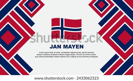 Jan Mayen Flag Abstract Background Design Template. Jan Mayen Independence Day Banner Wallpaper Vector Illustration. Jan Mayen