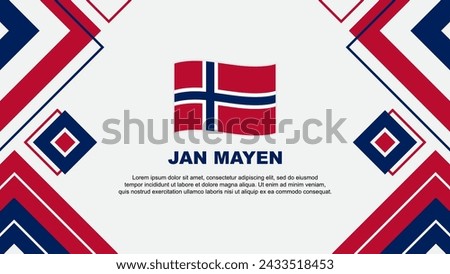 Jan Mayen Flag Abstract Background Design Template. Jan Mayen Independence Day Banner Wallpaper Vector Illustration. Jan Mayen Background