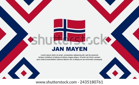 Jan Mayen Flag Abstract Background Design Template. Jan Mayen Independence Day Banner Wallpaper Vector Illustration. Jan Mayen Template